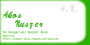 akos nuszer business card